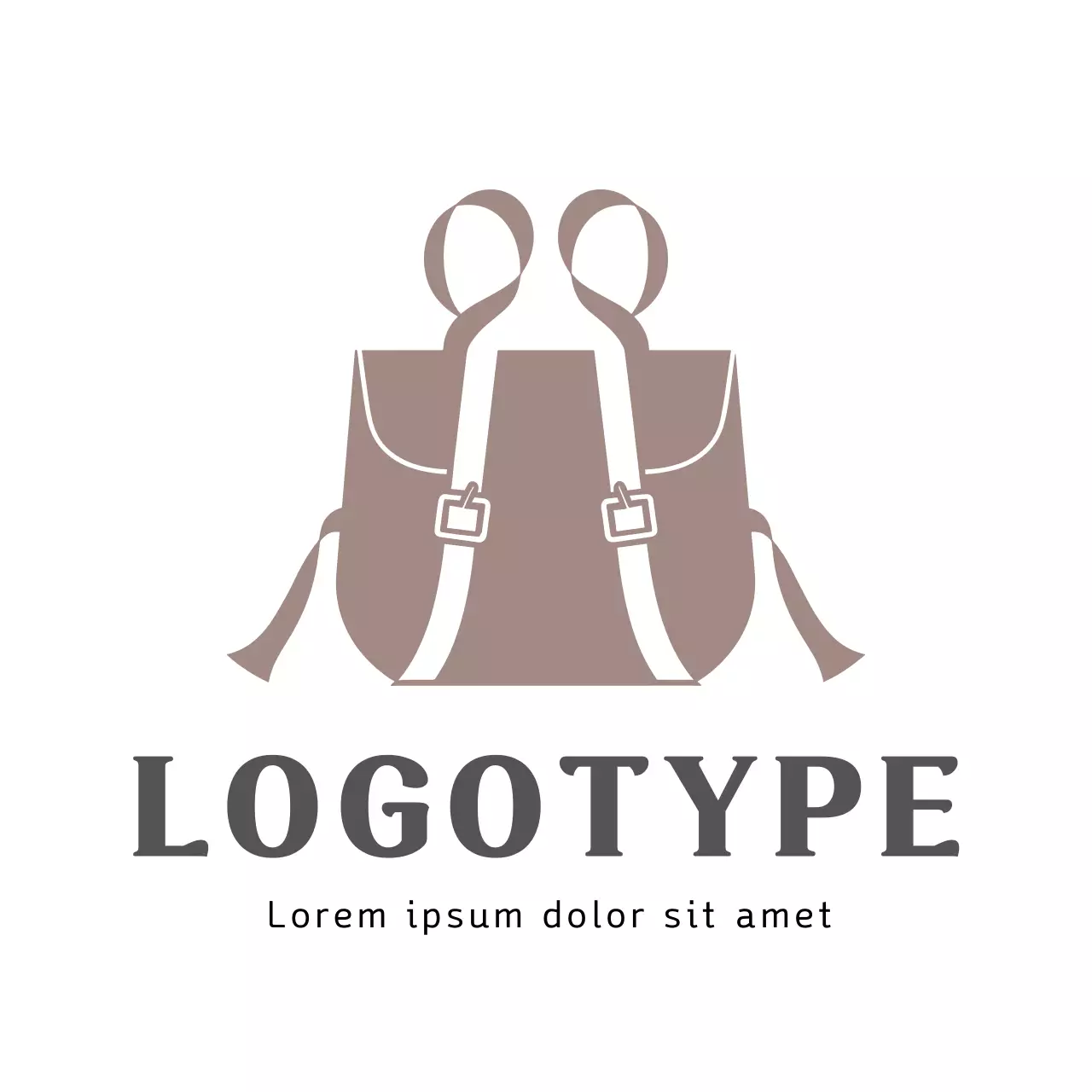 Brown Minimal Business Card Logo