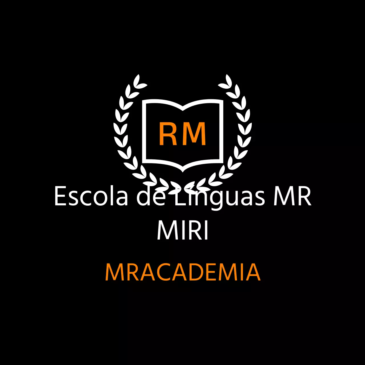 Escola de línguas com decorações em louro laranja e branco