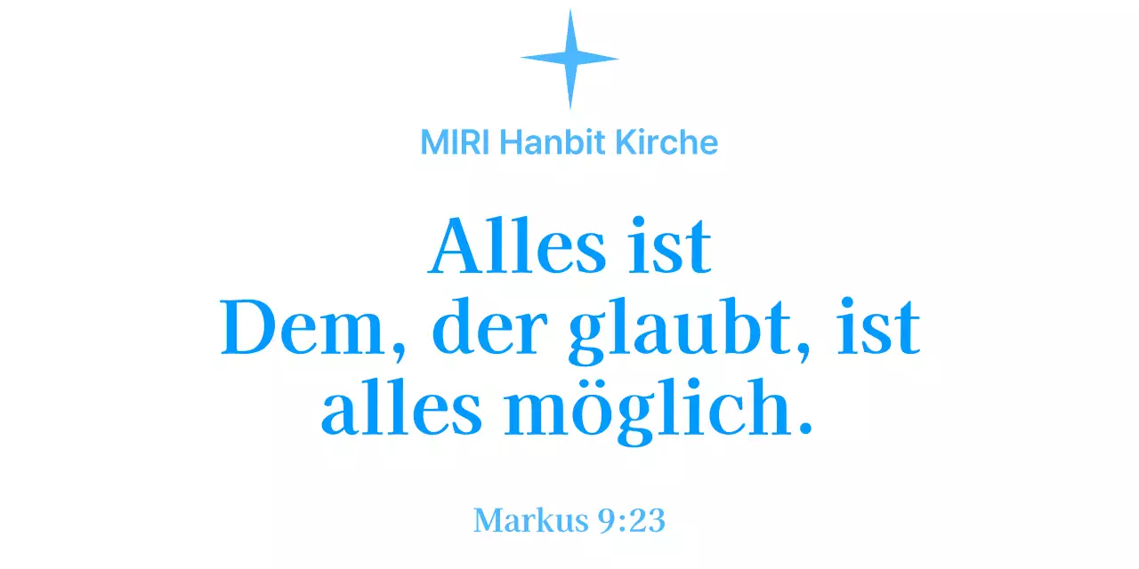Blue Simple Bible Verse Zitate Kirche Förderung