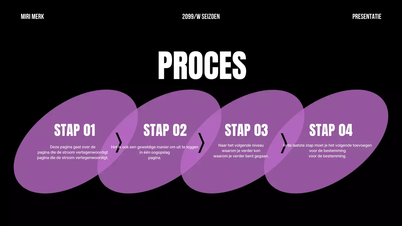 Een eenvoudig merkstatement in zwart en paars