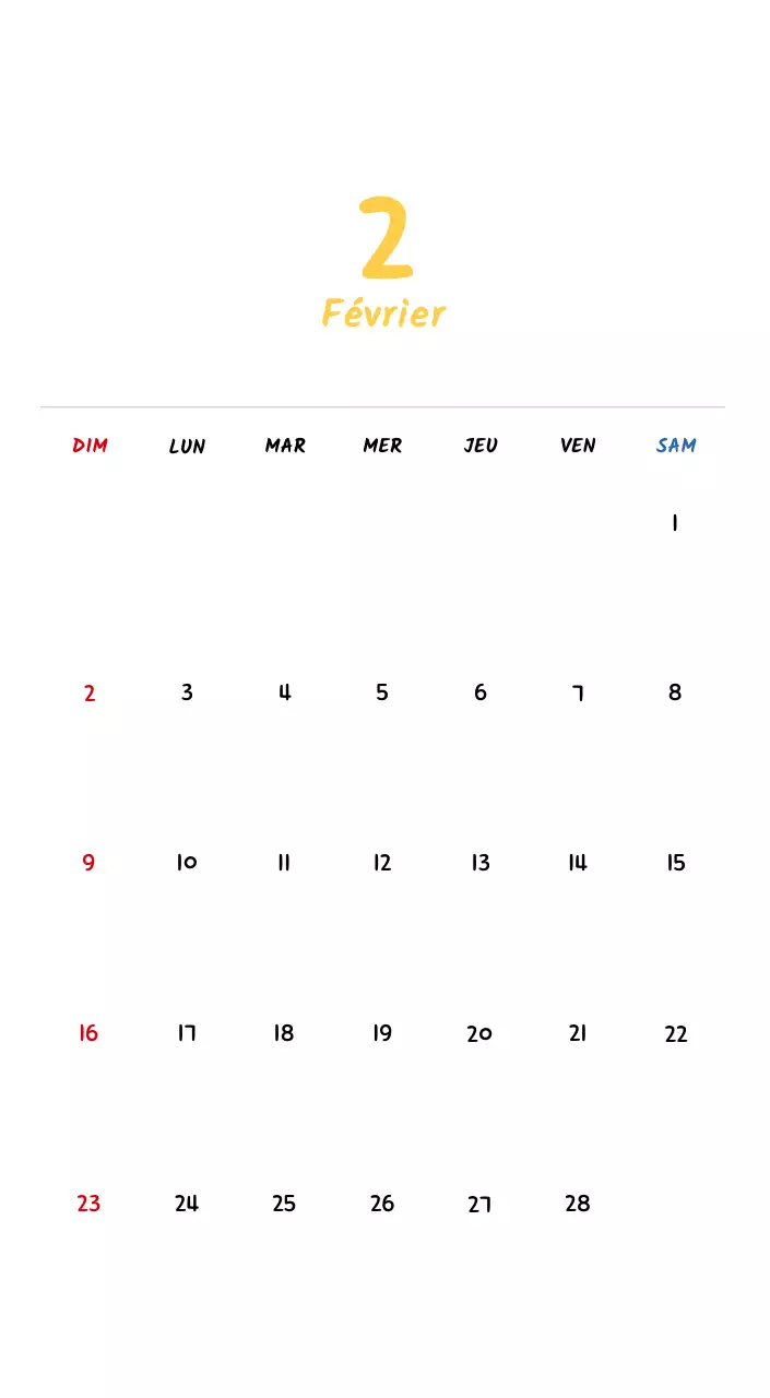 Calendrier du Nouvel An avec de jolies illustrations