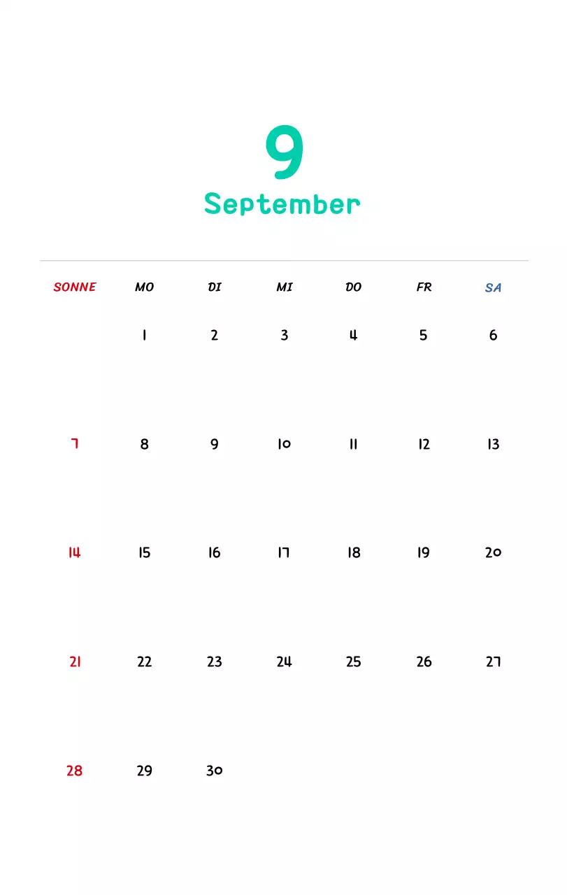 Neujahrskalender mit niedlichen Illustrationen