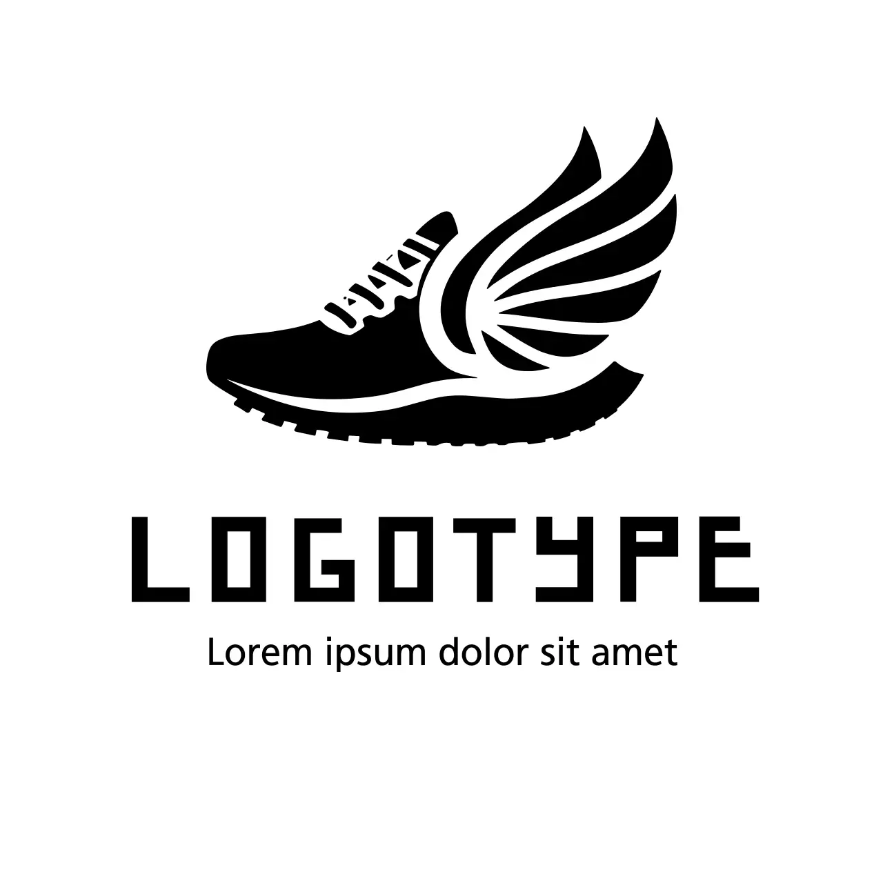 Black Minimal Sports Logo