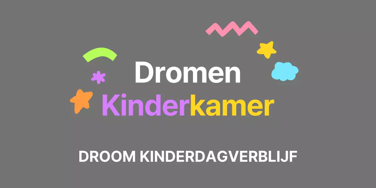 Een schattig kinderkamerlogo in een regenboog van kleuren