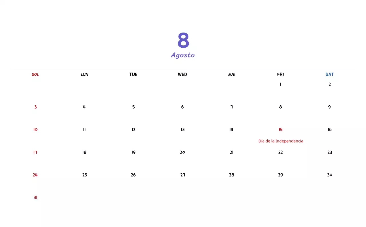 Calendario de Año Nuevo con simpáticas ilustraciones