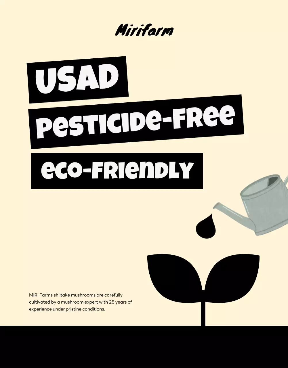 Beige Simple Mushroom Promotion Poster