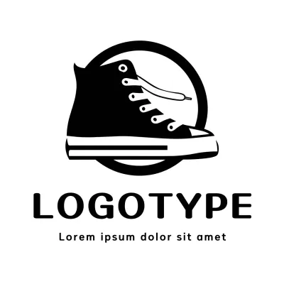 Black Minimal Sneaker Logo