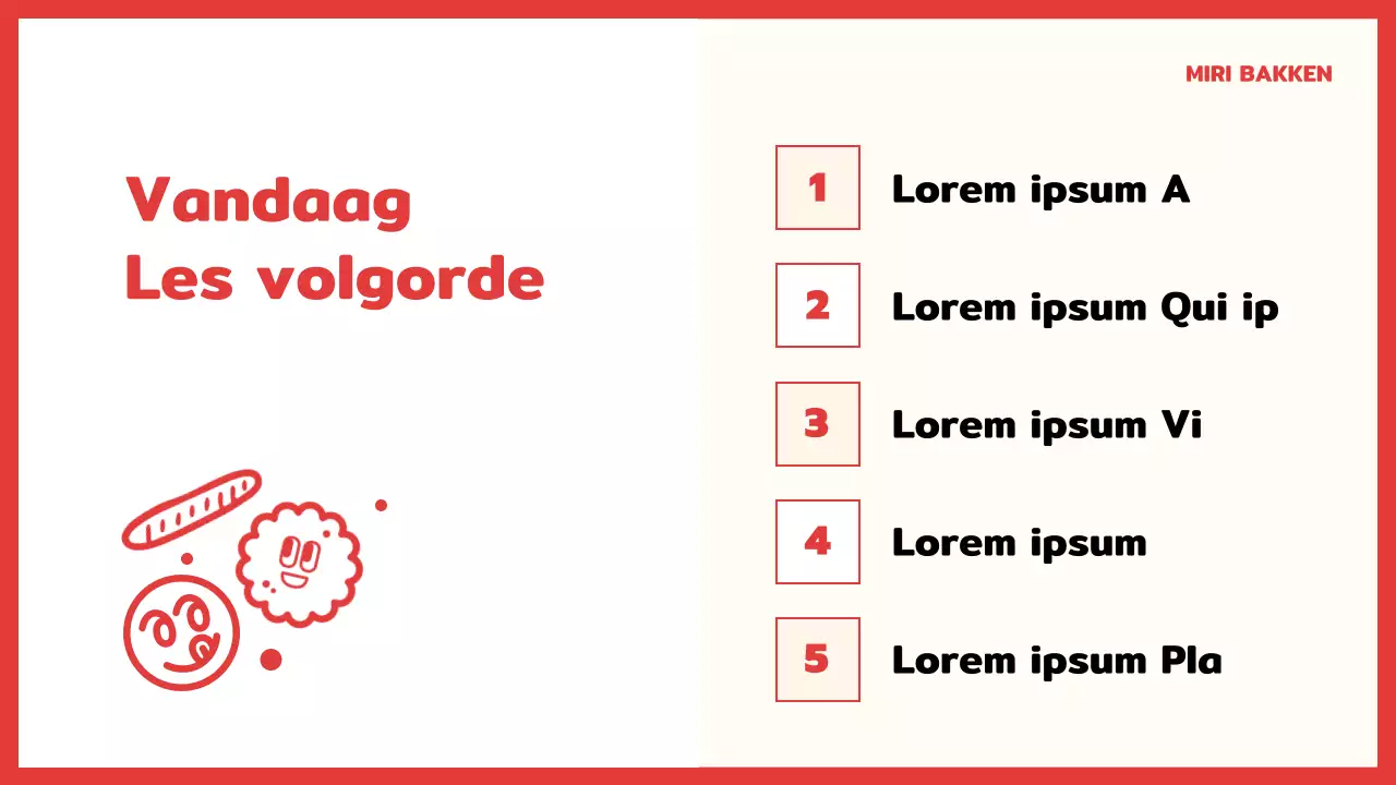 Over deze schattige rood met gele veganistische bakles van een dag