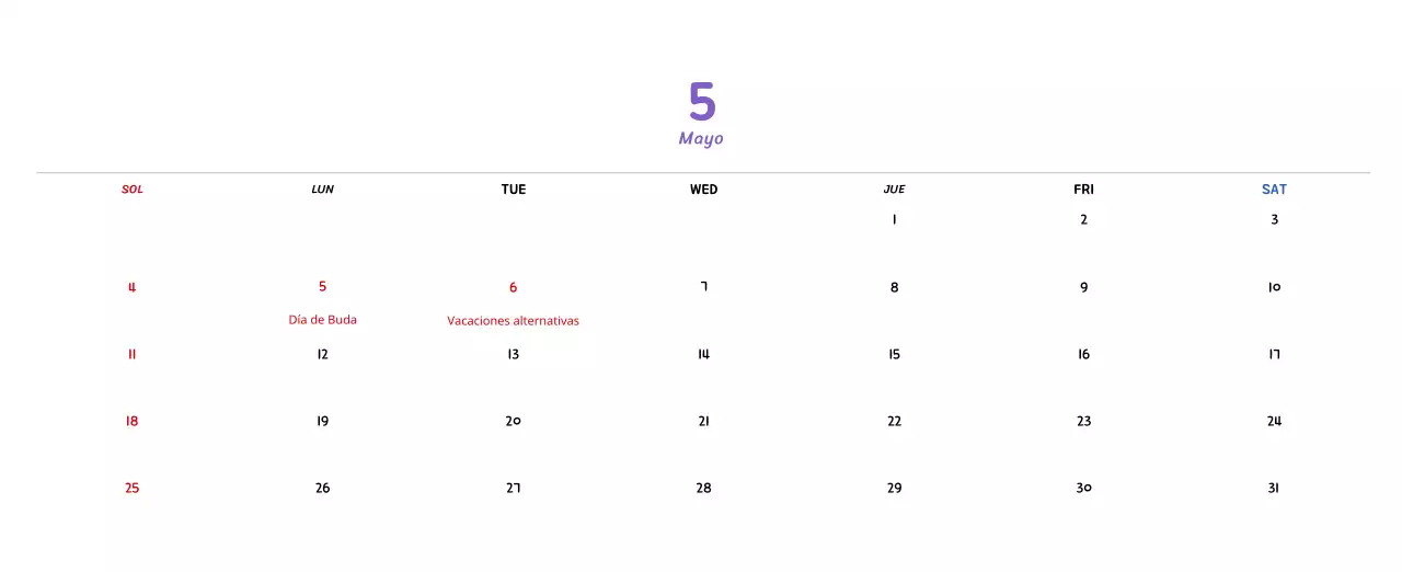 Calendario de Año Nuevo con simpáticas ilustraciones