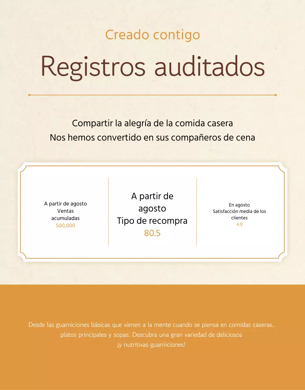 Promueve una tienda de guarniciones de aspecto tradicional en beige y naranja