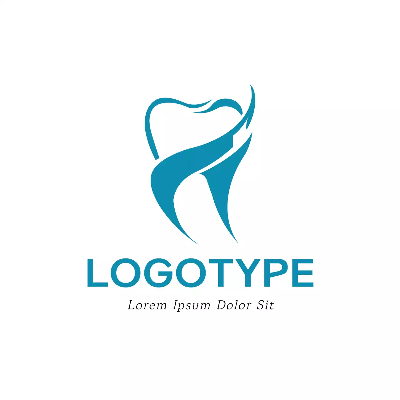 Blue Minimal Dental Logo
