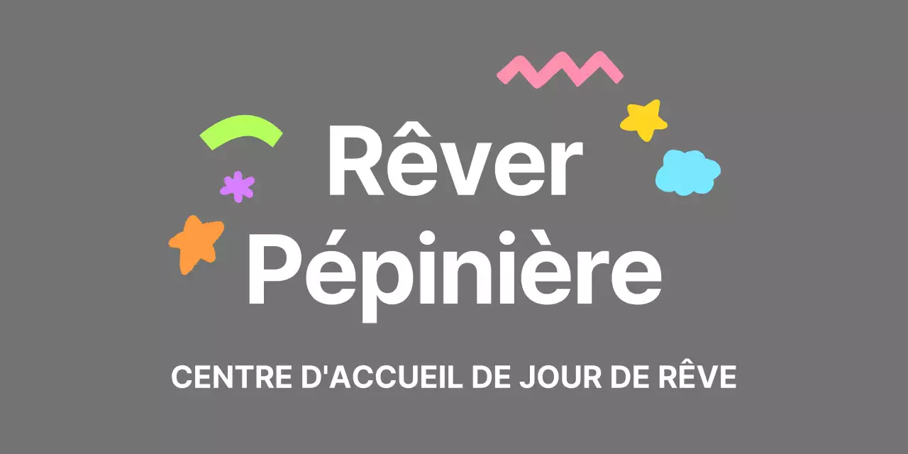 Un joli logo de chambre d'enfant dans un arc-en-ciel de couleurs