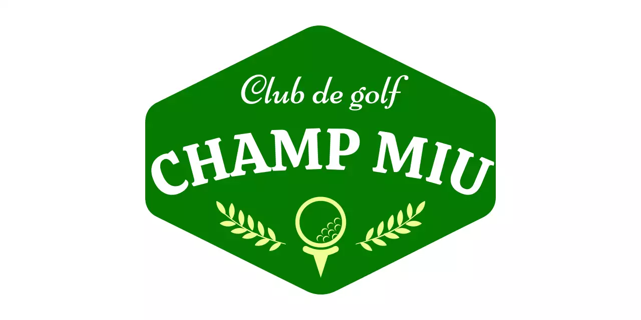 Logo pour la promotion d'un club de golf sous la forme d'un symbole de vert.
