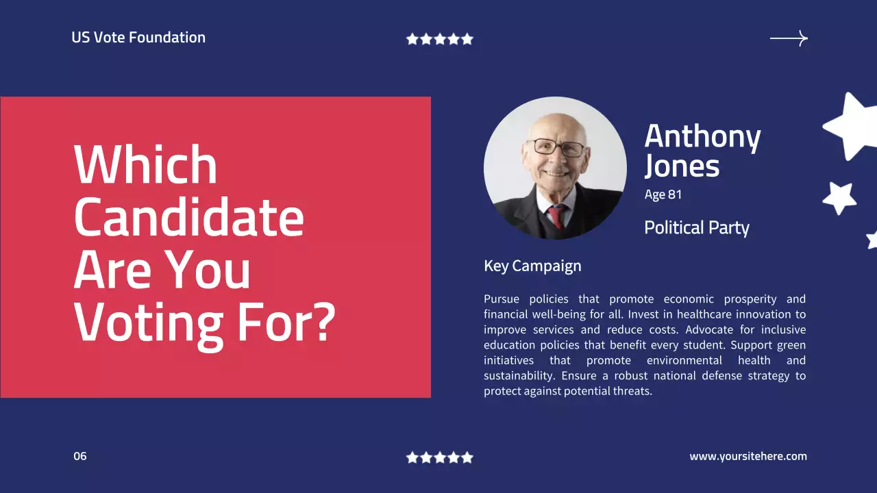 Blue Modern Voter Registration Guide Presentation