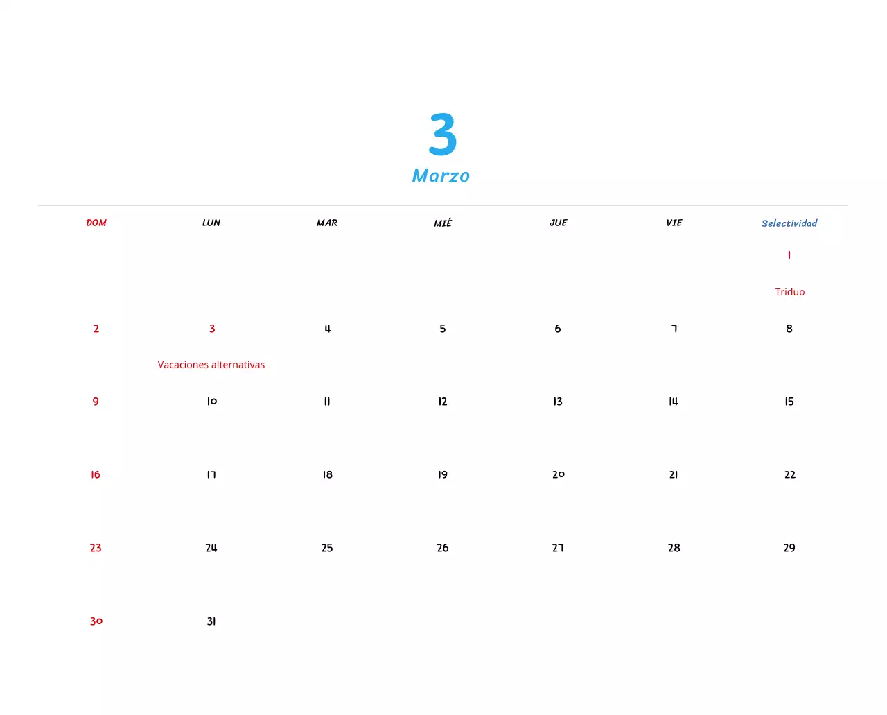 Calendario de Año Nuevo con simpáticas ilustraciones