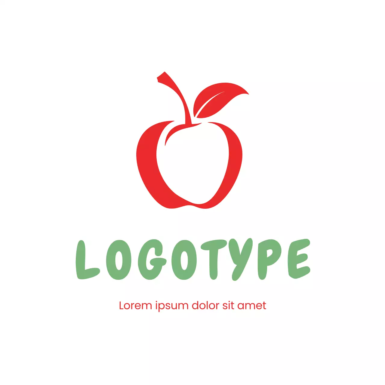 Red Simple Design Logo