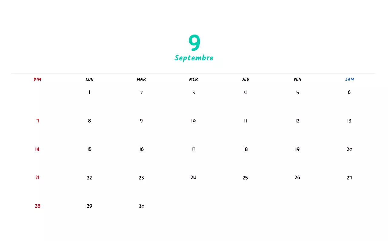 Calendrier du Nouvel An avec de jolies illustrations