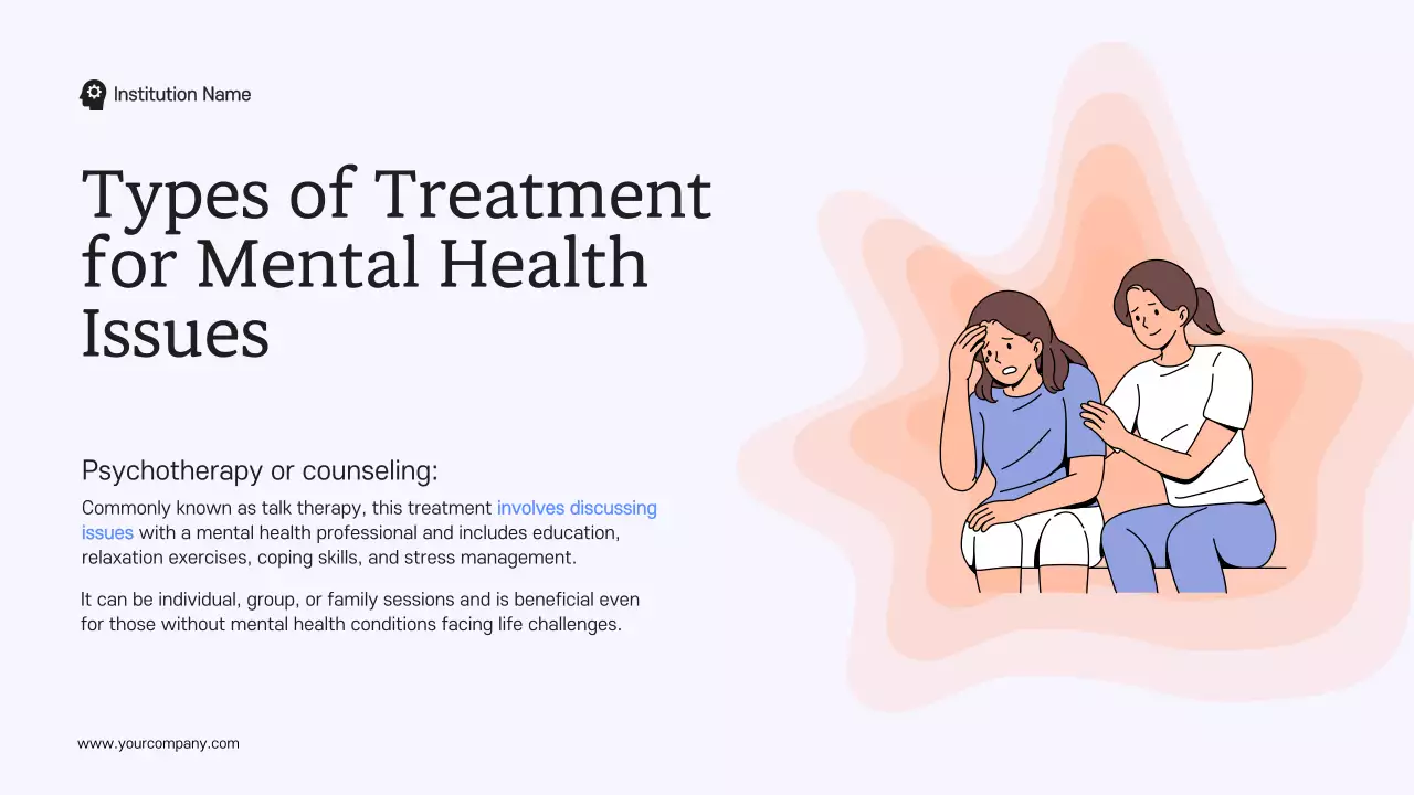 Blue Simple Mental Health Guide Presentation