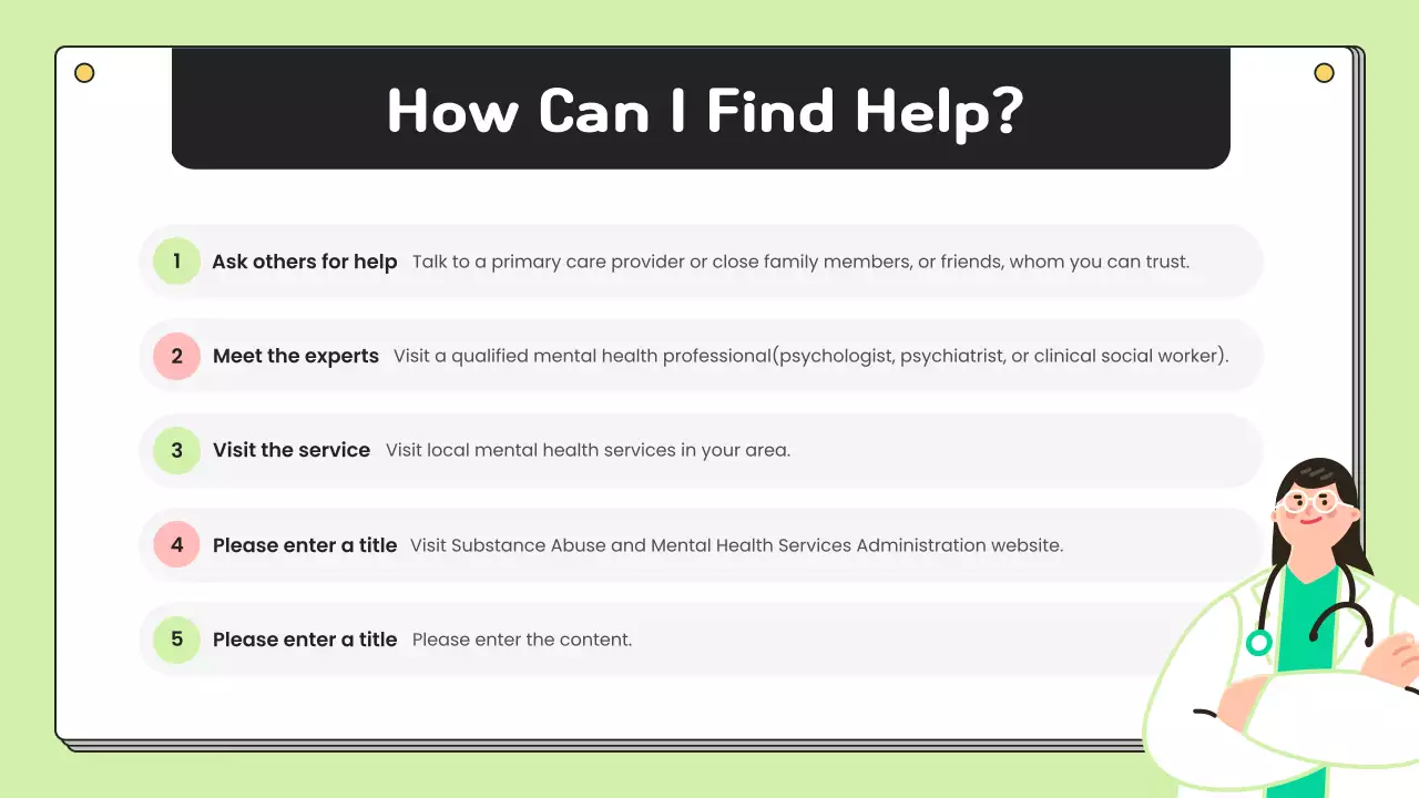 Green Minimal Mental Health Announcement Presentation