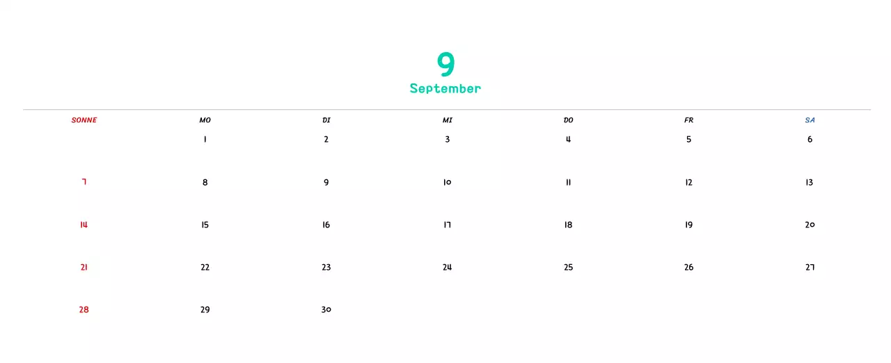 Neujahrskalender mit niedlichen Illustrationen