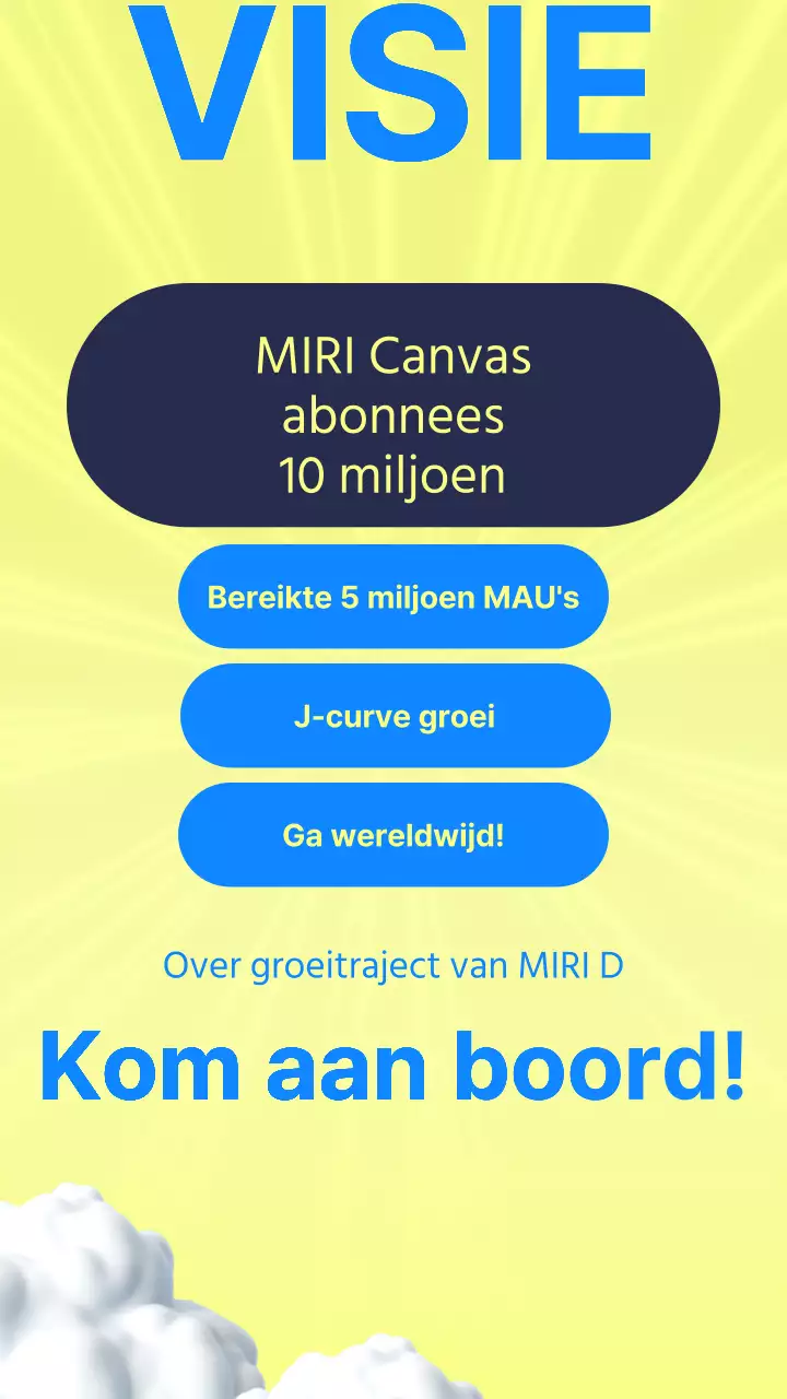 Een schattige blauw met gele wervingsadvertentie