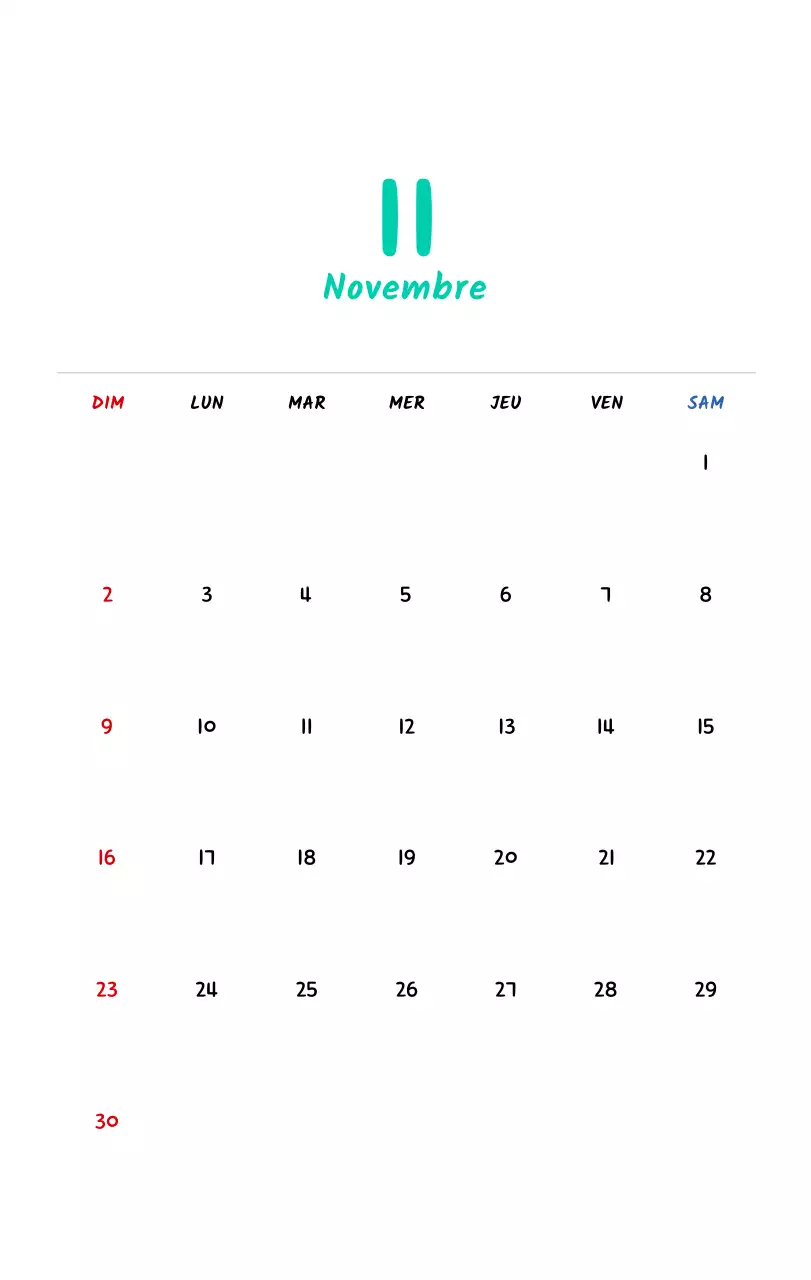Calendrier du Nouvel An avec de jolies illustrations