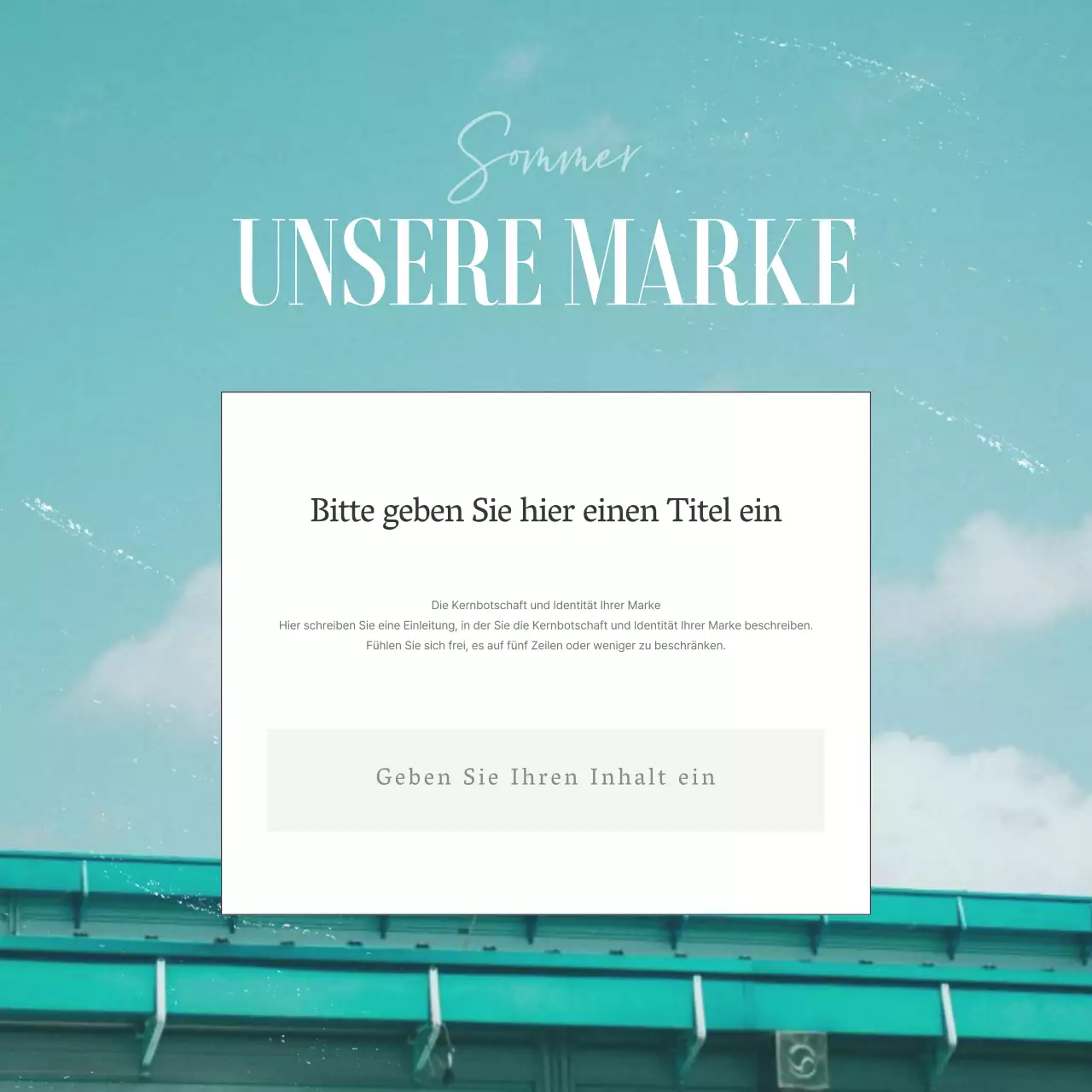 Ein gebrandeter Social-Media-Beitrag mit einem grünen, sommerlichen Vintage-Thema