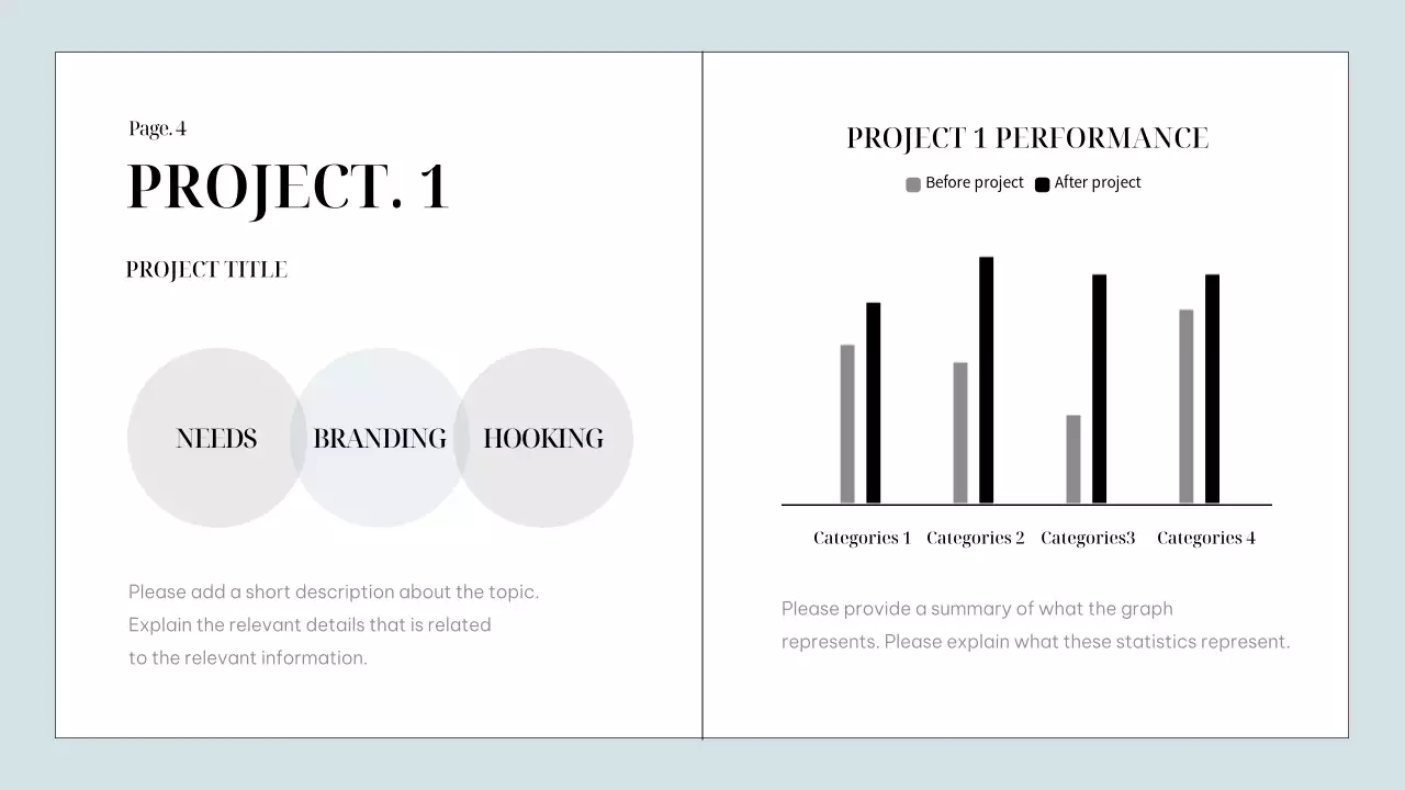 블루 미니멀 포트폴리오 문서 프레젠테이션