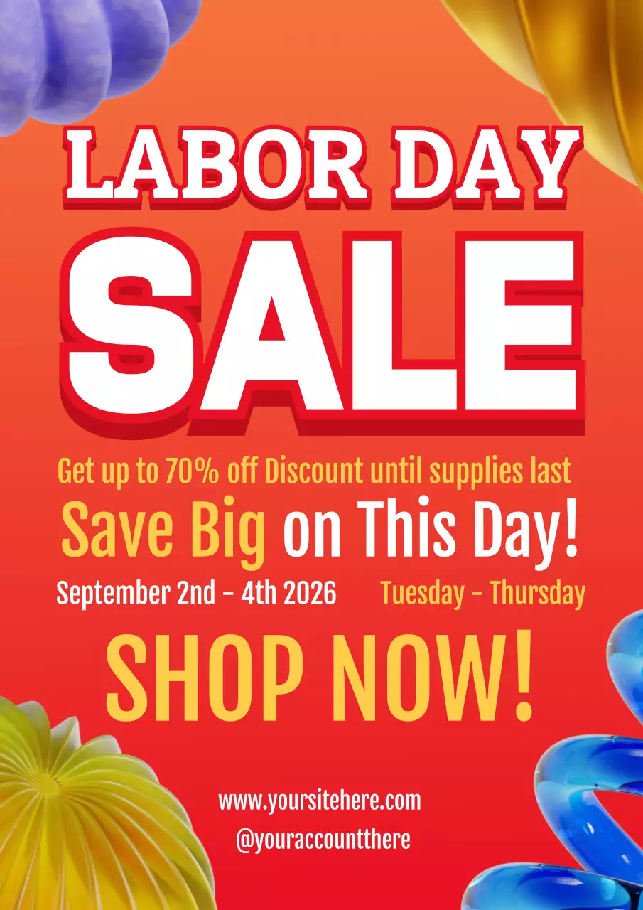 Orange Bold Sale Promotion Poster