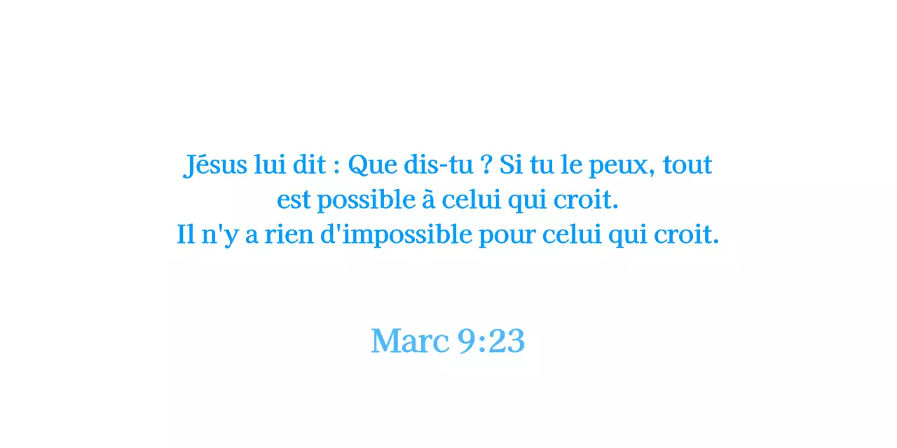 Citations de versets bibliques simples en bleu Promotion de l'église