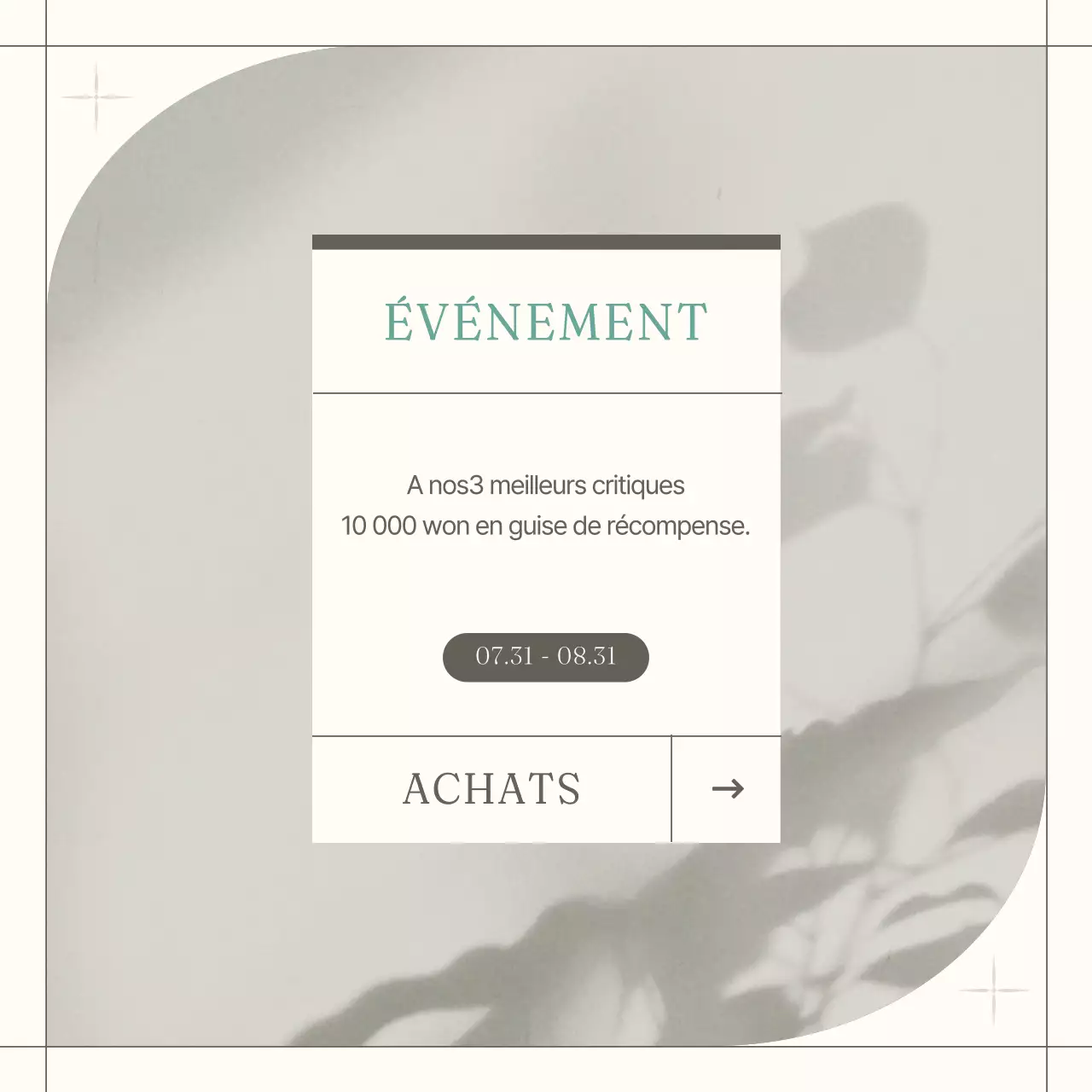 Promouvoir une marque de mode minimaliste en beige et menthe