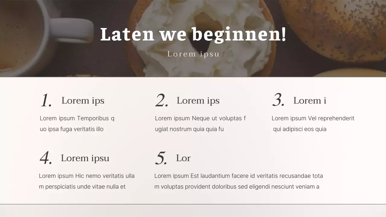 Luxe bakken in bruin en beige cursusmateriaal voor één dag