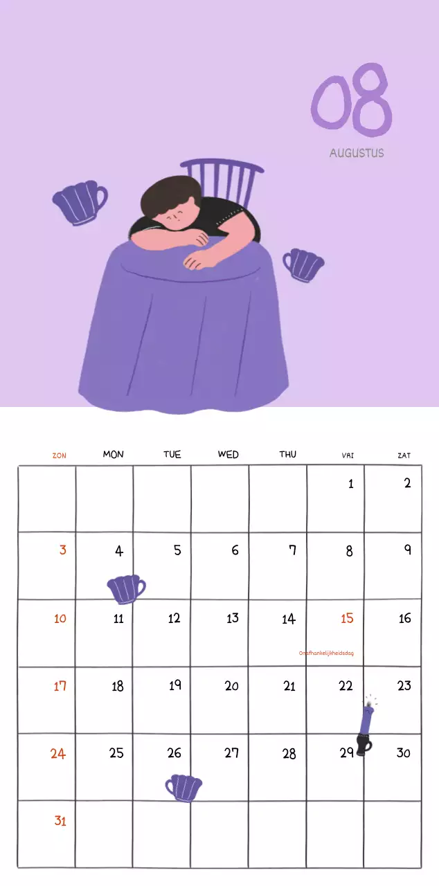 Een kleurrijk en schattig alledaags illustratieconcept