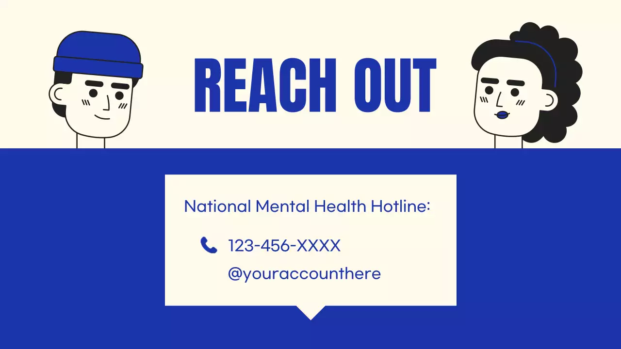 Blue Minimal Mental Health Guide Presentation