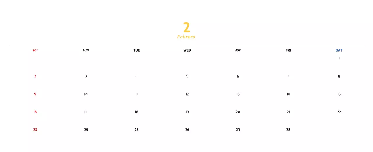 Calendario de Año Nuevo con simpáticas ilustraciones