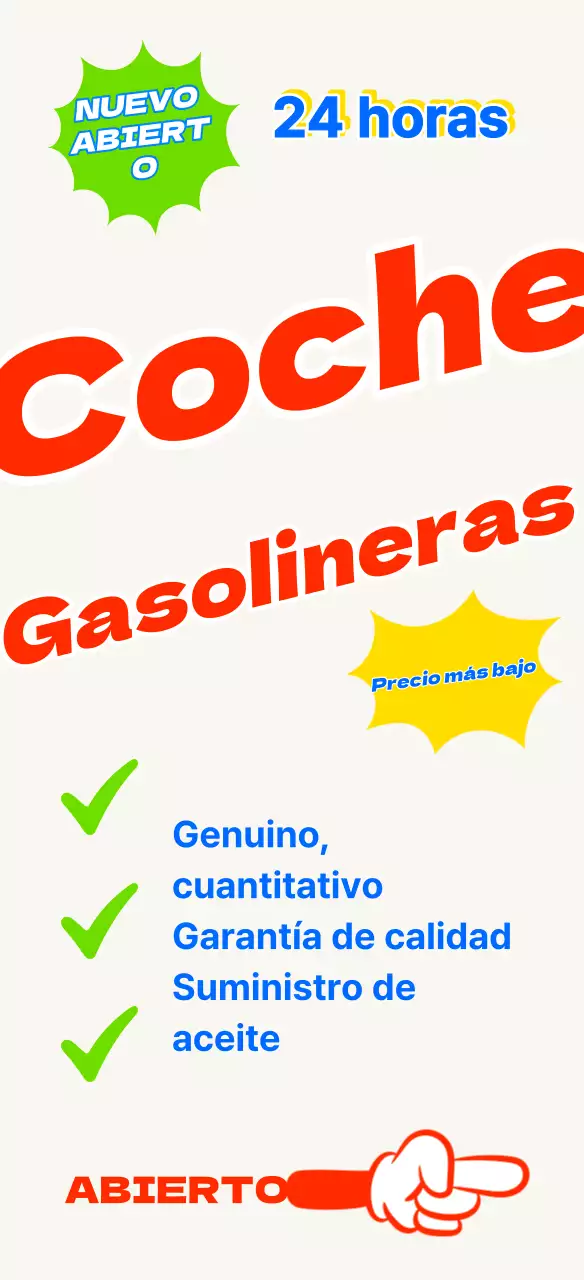 Cartel de gasolinera americano vintage pintado a mano