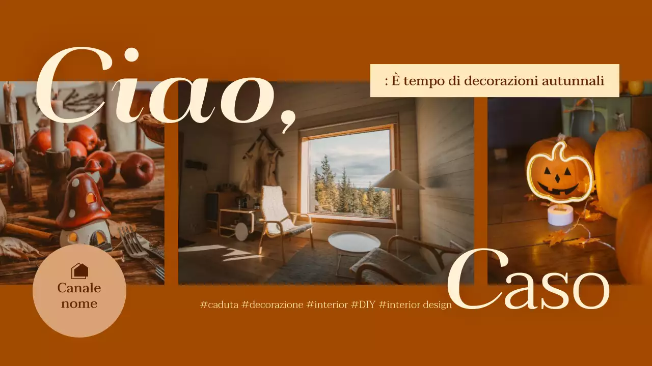 Copertina di scena beige e marrone, semplice decorazione d'interni autunnale