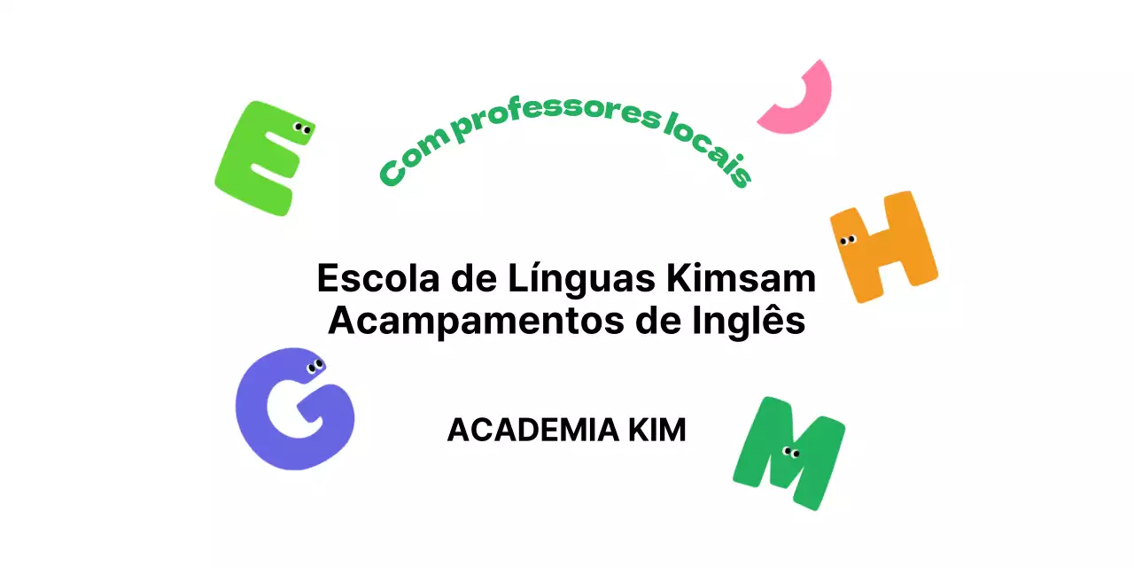 Um acampamento de língua inglesa giro e colorido com uma diferença