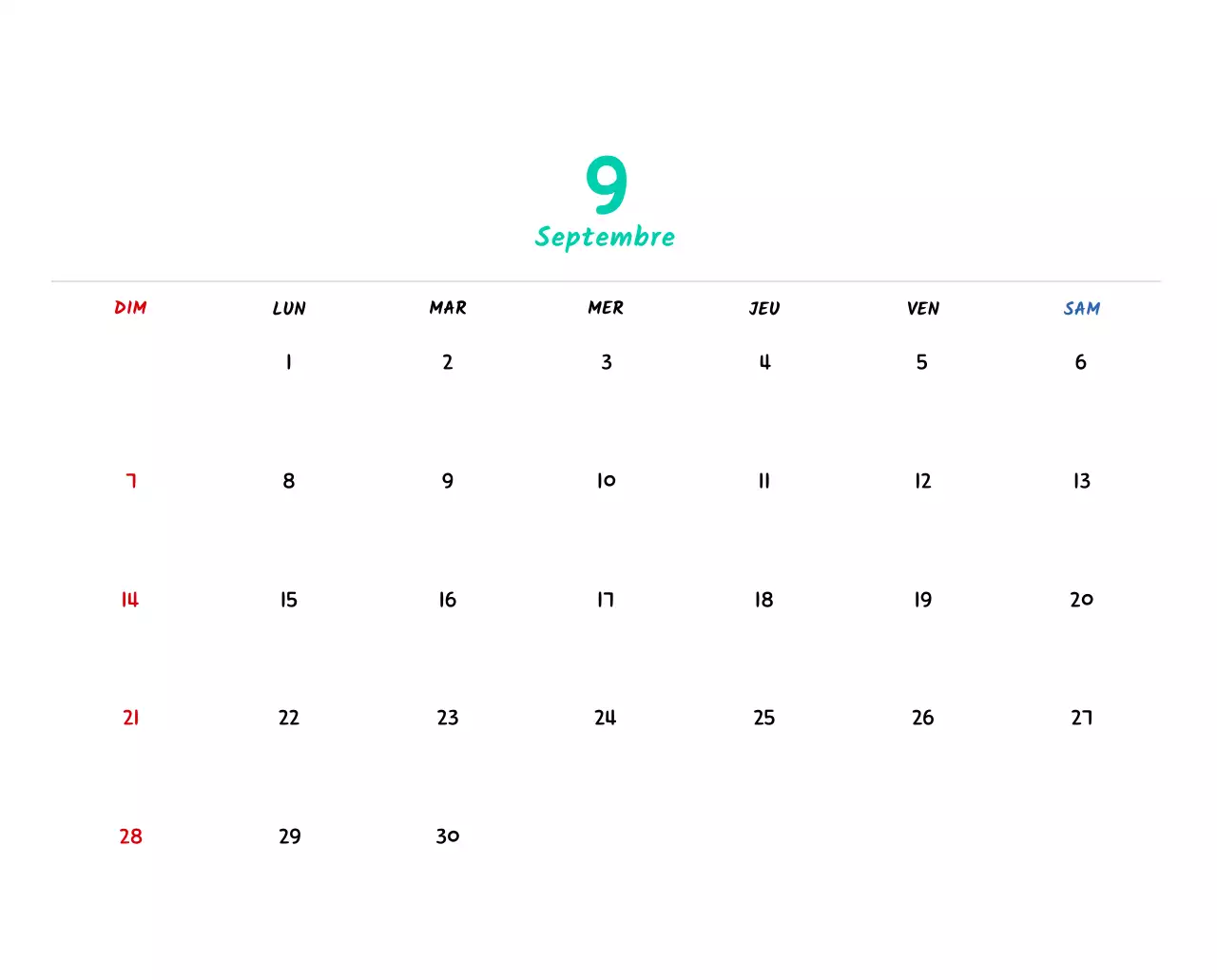 Calendrier du Nouvel An avec de jolies illustrations