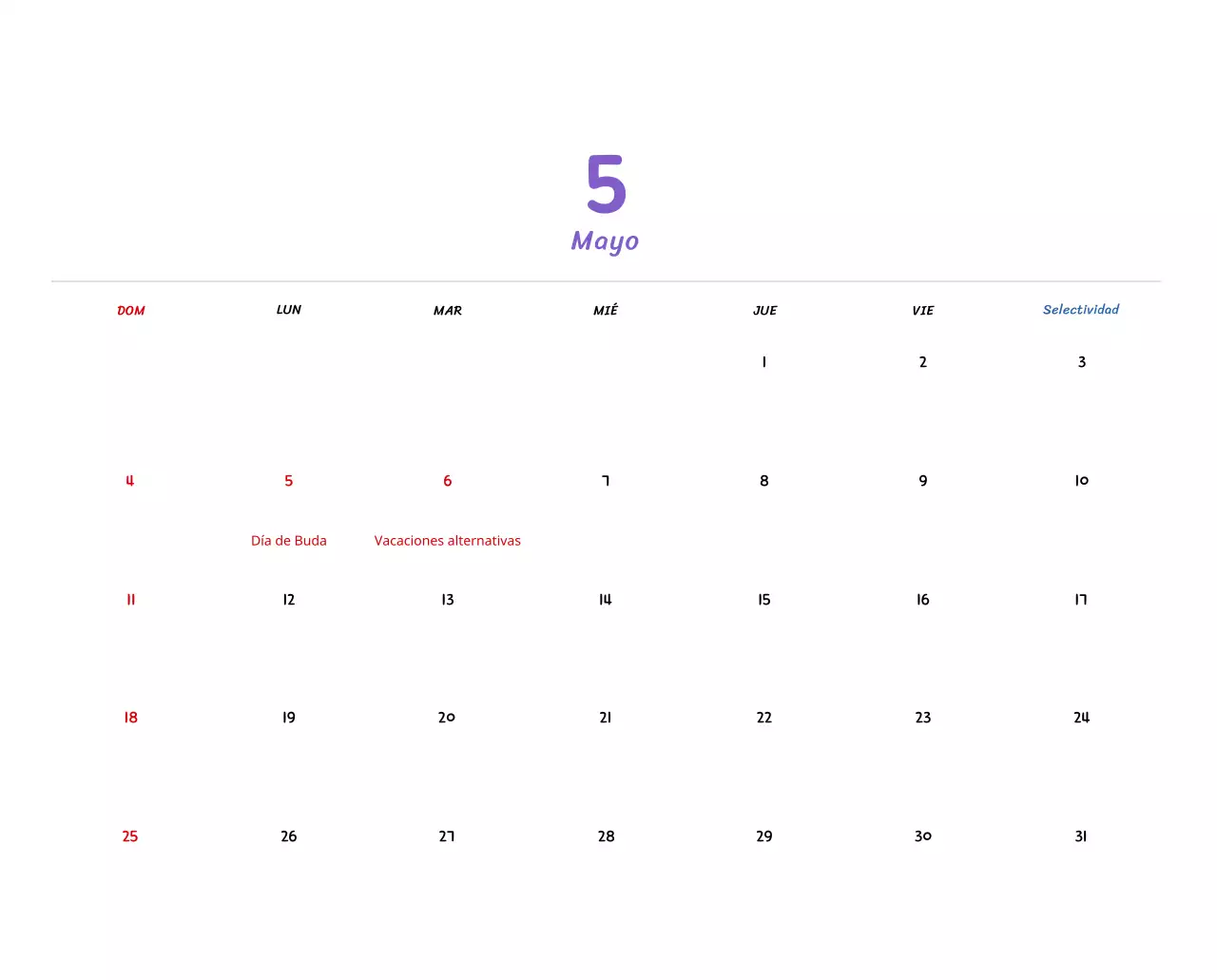 Calendario de Año Nuevo con simpáticas ilustraciones