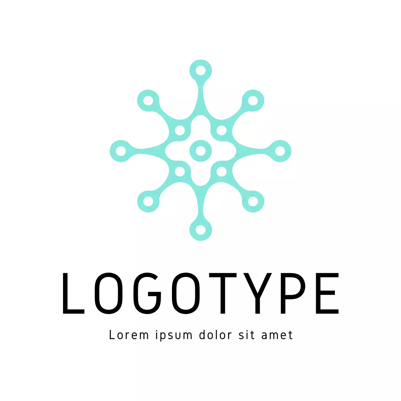 Teal Geometric Design Logo