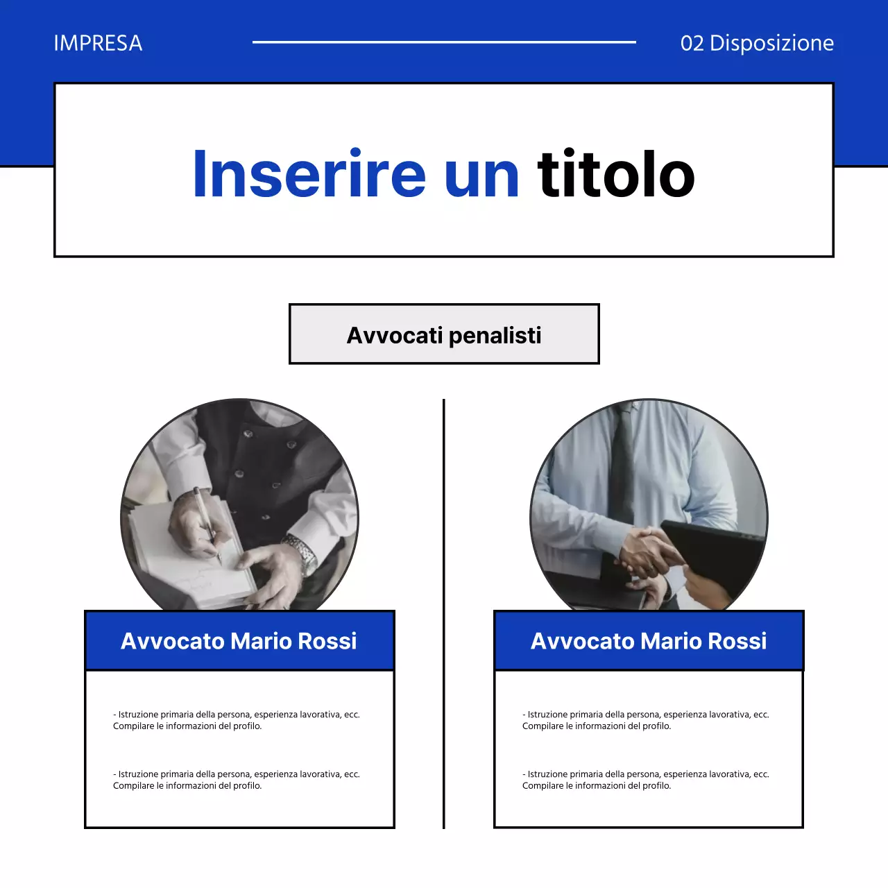 Una semplice lettera di presentazione aziendale in blu e grigio