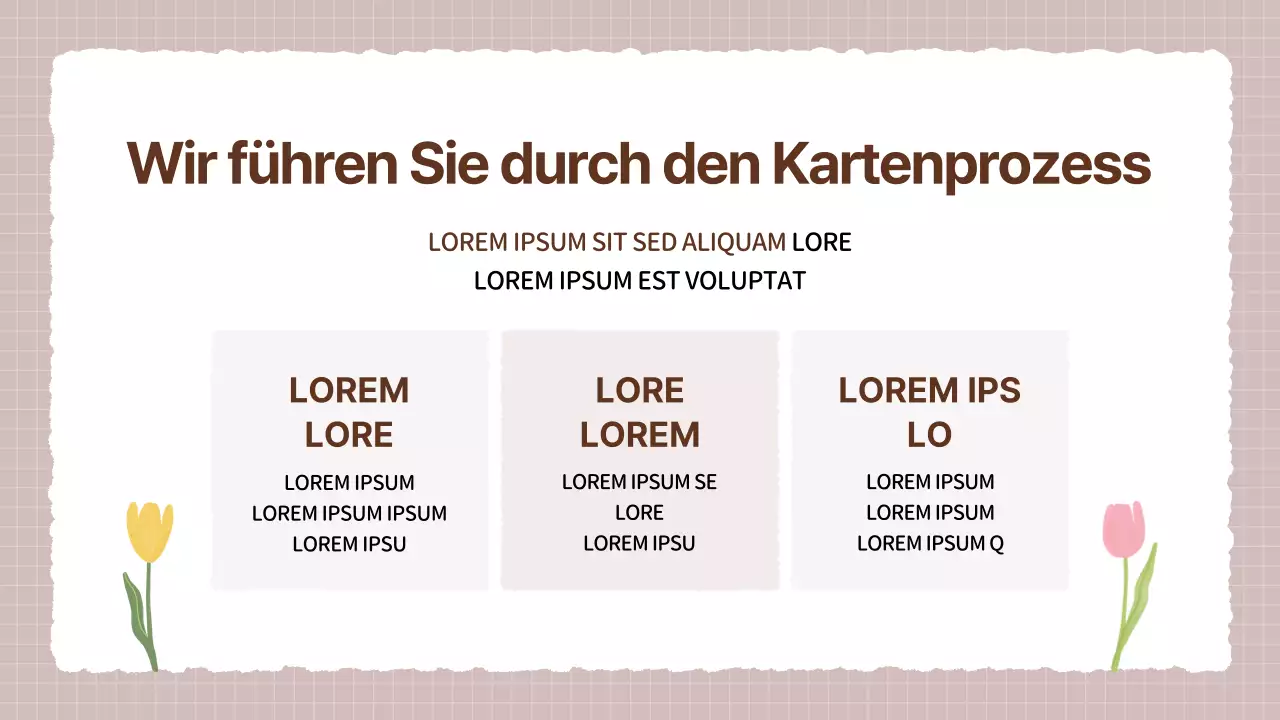 Ein gemütlicher beige-brauner Kunstschulprospekt