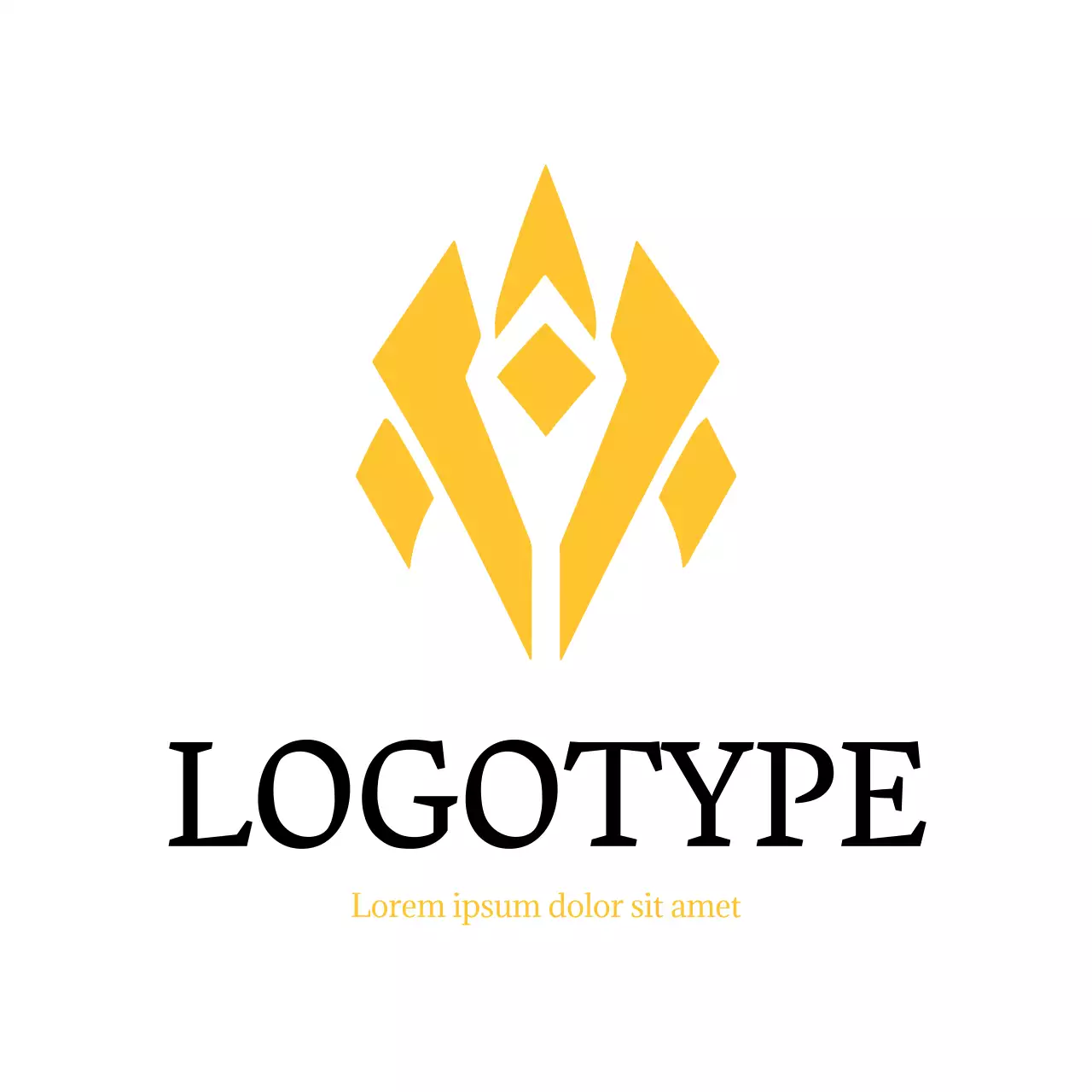 Yellow Geometric Design Logo