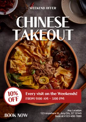 Brown Traditional Food Promotion Poster