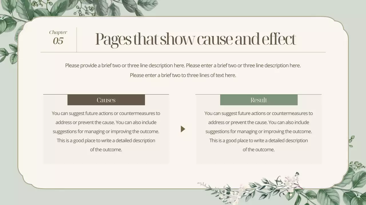 그린 엘레강트 보태니컬 프레젠테이션