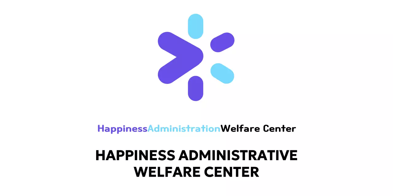 A wellness center with a light blue-purple shiny simple logo