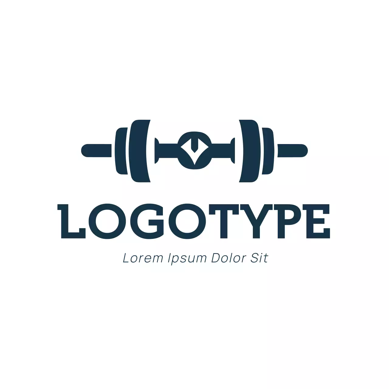 Navy Modern Fitness Logo