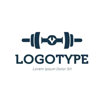 Navy Modern Fitness Logo
