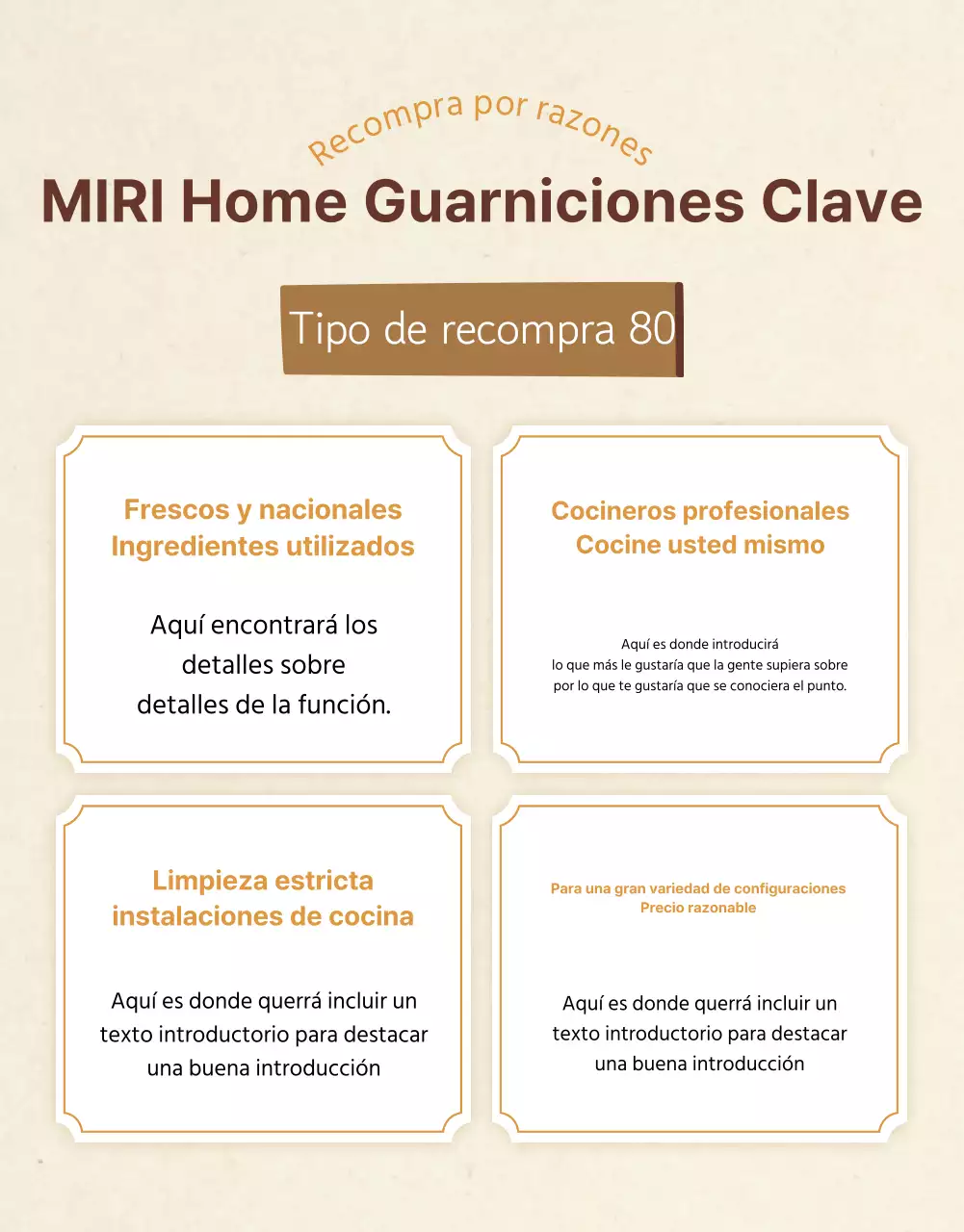 Promueve una tienda de guarniciones de aspecto tradicional en beige y naranja